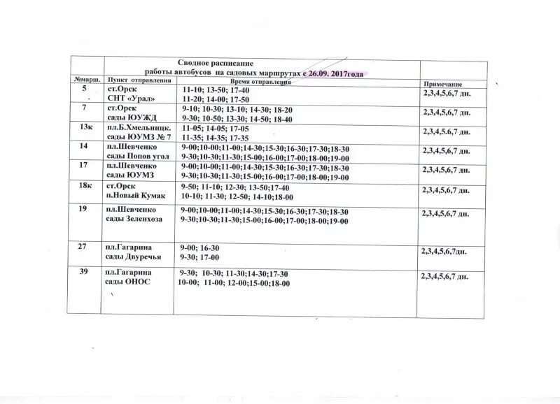 маршрутка орск новотроицк расписание