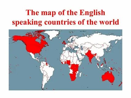 English speaking countries of the world