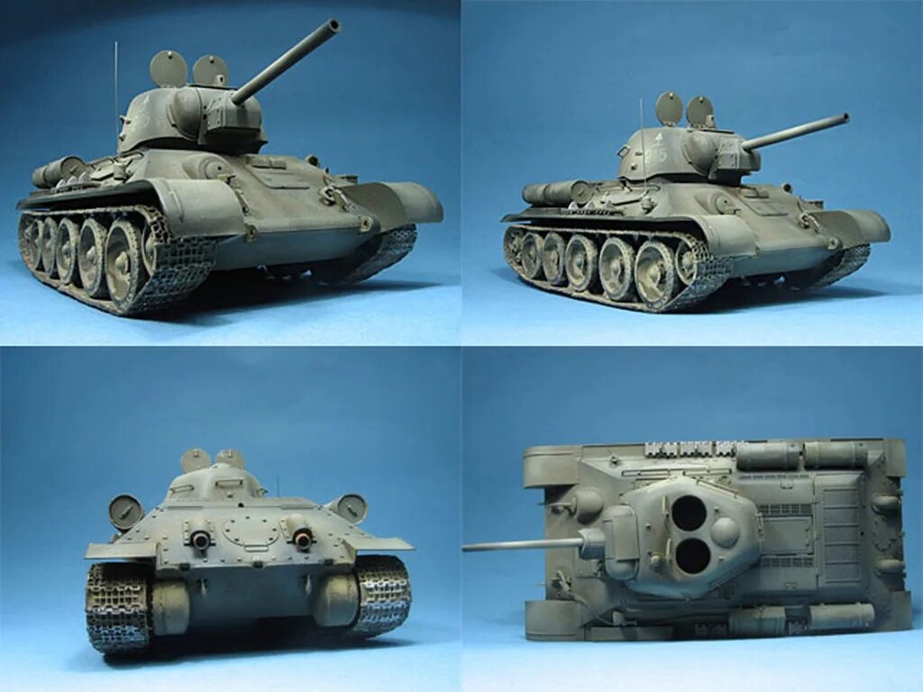 Пример 76. Tamiya 35149 танк т-34/76 ЧТЗ С двумя фигурами Tamiya.