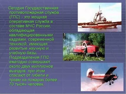 Виды служб пожарной охраны