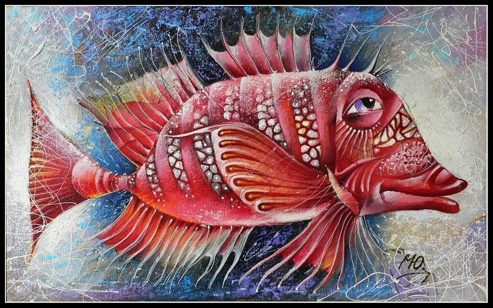 Сказочная рыба. Фантазийные рыбы. Кармическая рыба