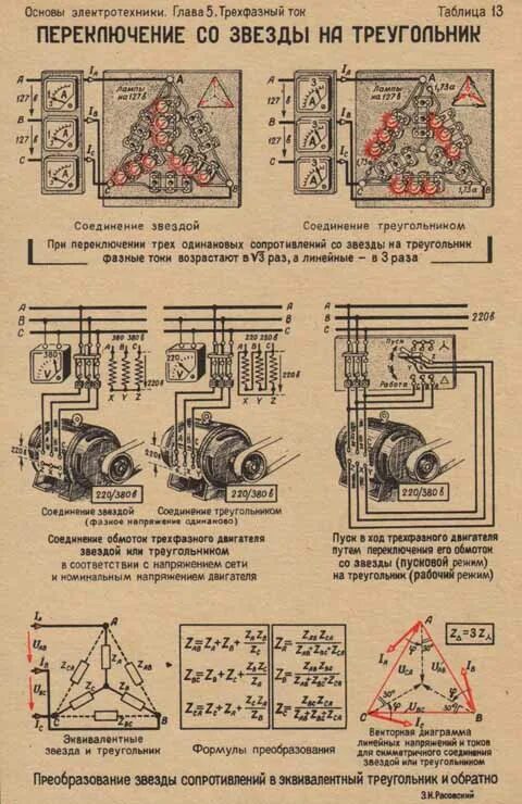 Чем отличается звезда от треугольника. Схема расключения электродвигателя звезда и треугольник. соединение двигателя звездой и треугольником. соединение звезда и треугольник электродвигателя в чем разница. как подключить двигатель 380 звездой.