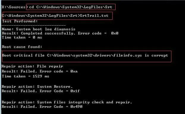 Файл журнала c Windows system32. SRTTRAIL.txt. SRTTRAIL.txt автоматическое восстановление. C:/Windows/system32/logfiles/srt/SRTTRAIL.txt.