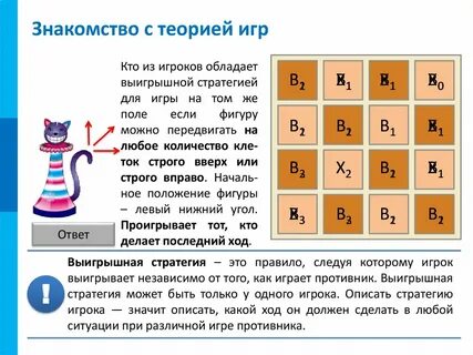 Теория игр информатика 11 класс