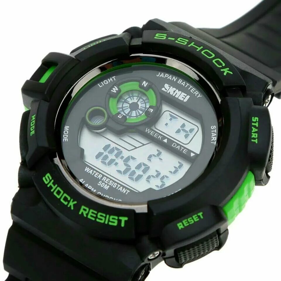 Sport watch настроить. SKMEI S Shock. Часы s-Shock it696. Часы Shock resist BC-10 зеленые. C-Shock часы Water resist.