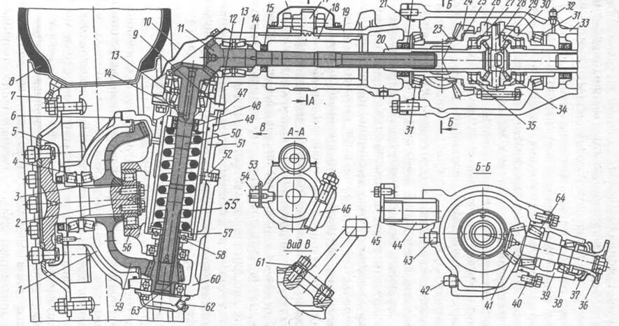 Сборка переднего моста мтз. Схема передний ведущий мост трактора МТЗ 82. Передняя бортовая МТЗ 82.1. Схема переднего моста трактора МТЗ 82. МТЗ 80 бортовой редуктор.