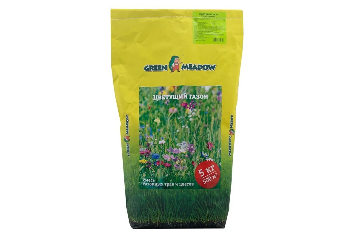 Семена для газона какие лучше. Семена газона Цветущий (мавританский) Green Meadow, 5 кг. Семена газонной травы Green Meadow. Green Meadow Цветущий газон. Семена газона Американ Грин 5кг Greenfield.