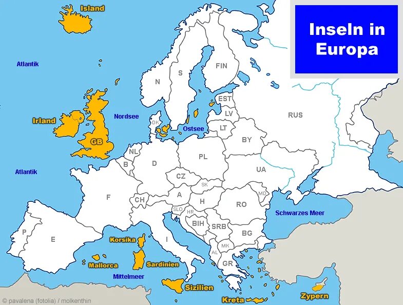 Европейские страны с морем. Моря Европы. Атлантическая Европа. Europakarte. Meere in Europa.