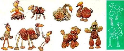 Рисунок из шишек