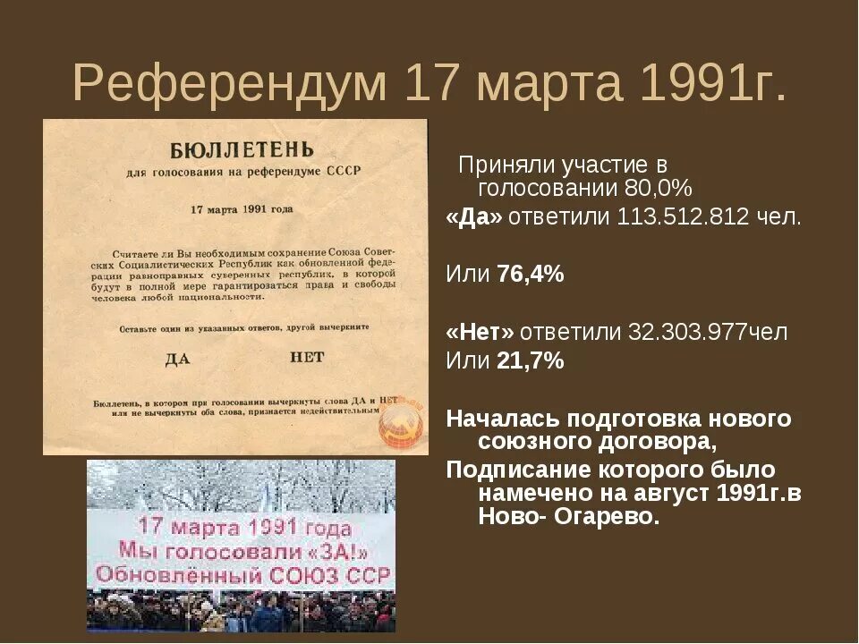 Референдум 1991 г. Статьи референдума рф