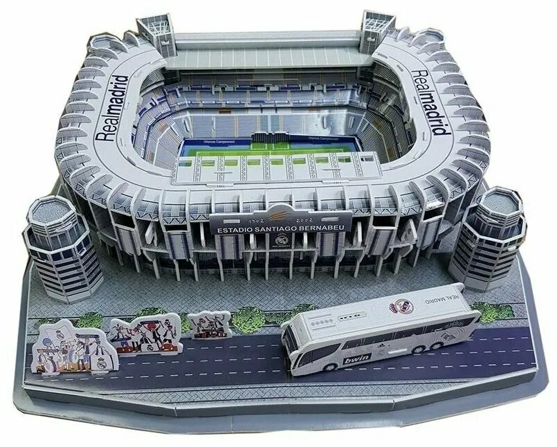 Стадионы модели. 3d пазл Сантьяго Бернабеу. Santiago Bernabeu Stadium 3 d. Модель Сантьяго Бернабеу.