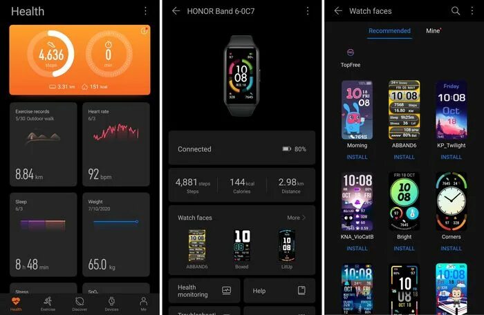 Какое приложение для honor band 6. Часы хонор банд 7. Хонор банд 6. Экран хонор банд 6. Приложение для хонор бэнд 6.
