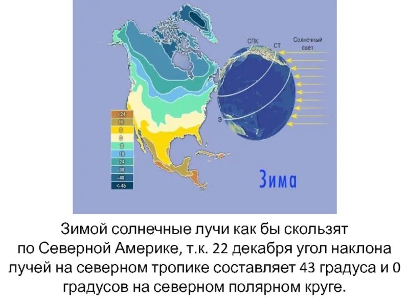 Северная америка положение относительно полярных кругов