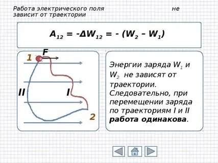 Какова работа электрического поля