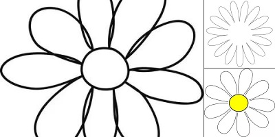 ромашка шаблон