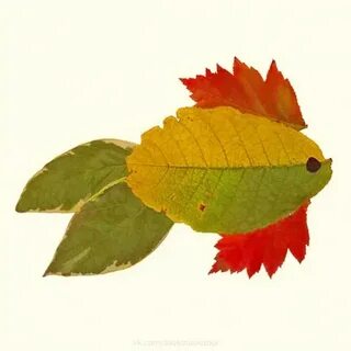 Фигурки из листьев
