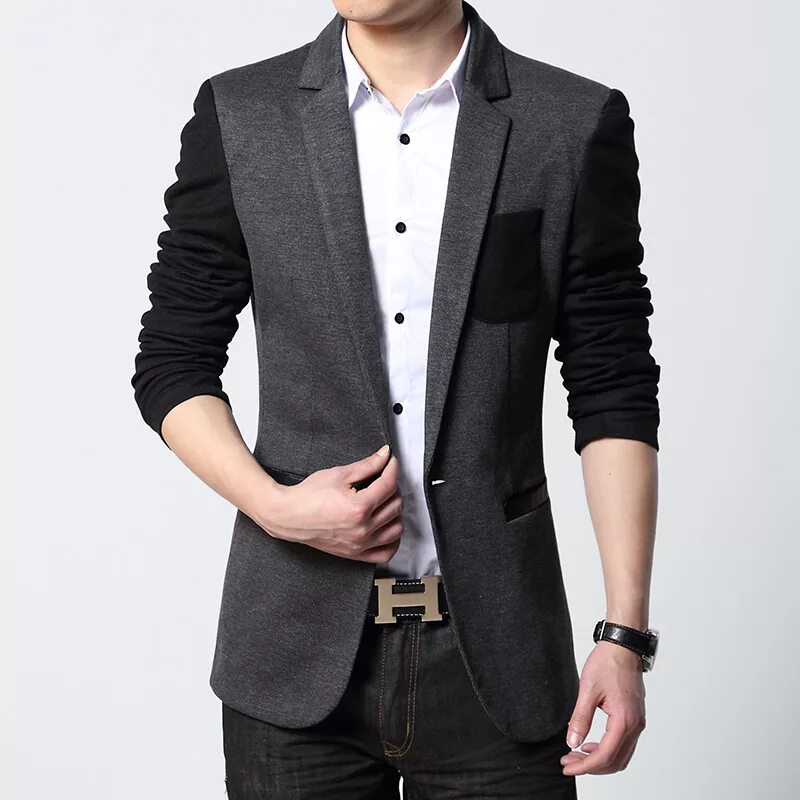 Mens slim new blazer suit buttons jacket stand collar business coat outwear tops без пуговиц. Стильный пиджак мужской. Блейзер slim fit мужской. Пиджаки слим фит мужские. Пиджак блейзер корейский.