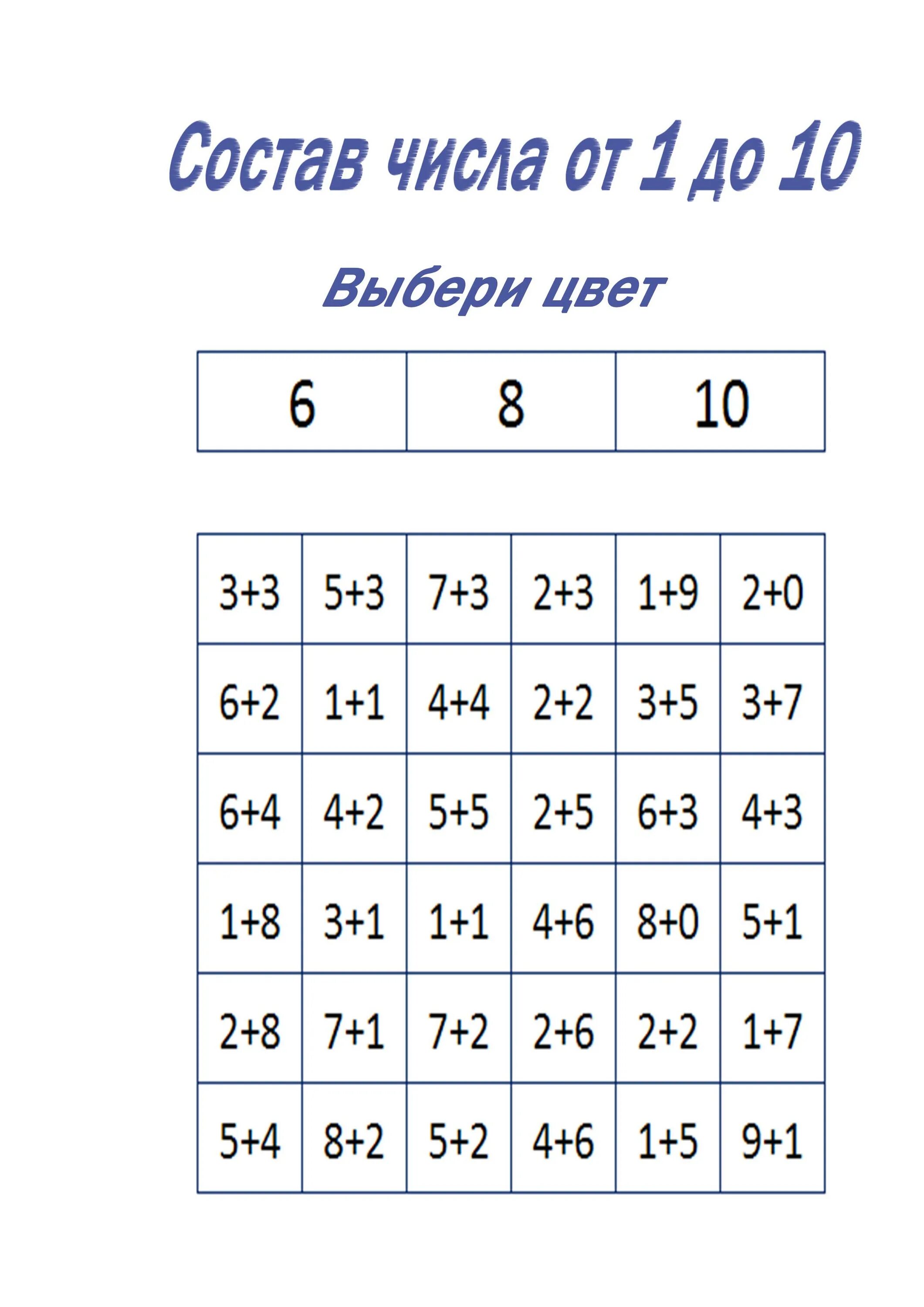 Состав числа. Состав числа 10. Состав числа до 20 задания. Состав числа 10 и 20.