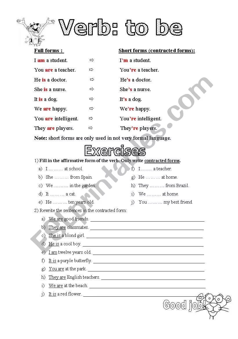 Contracted forms to be. Задания на английском write the short form. worksheet contracted to be forms. contractions worksheets.