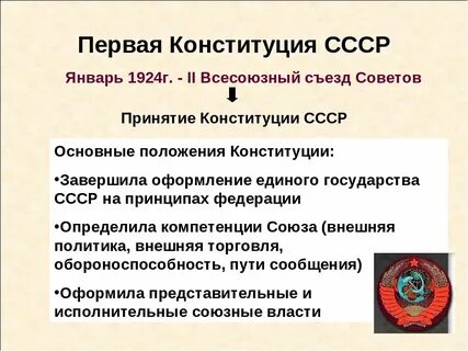 Официальное наименование советских конституций