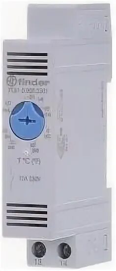 Finder 7т. 81. Термостат в шкаф 230vac/10a/1no. Термореле щитовое. 81.