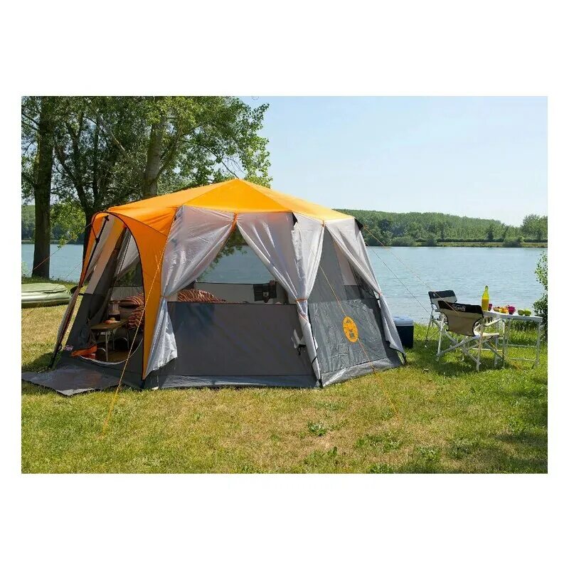 Палатка Denton Sports Camp Set. Майорка кемпинг. Оранжевая палатка 3*6 от производителя.