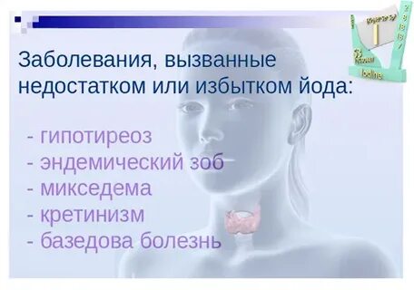 Какие заболевания могут развиться при недостатке йода