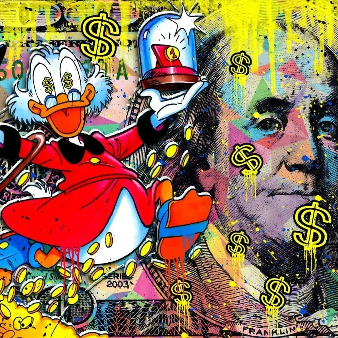 Картина Скрудж макдак луивитон. Картина Скруджа Макдака. Скрудж MCDUCK Art. Картина Скрудж макдак с деньгами. Скрудж на английском