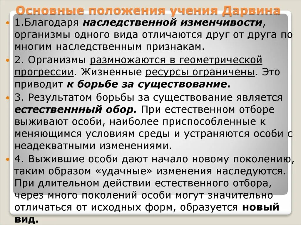 Основные положения учения Дарвина. Основные положения теории Чарльза Дарвина. Основные положения теории Дарвина. Основные положения эволюционной теории Дарвина.