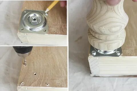 Крепление круглых ножек