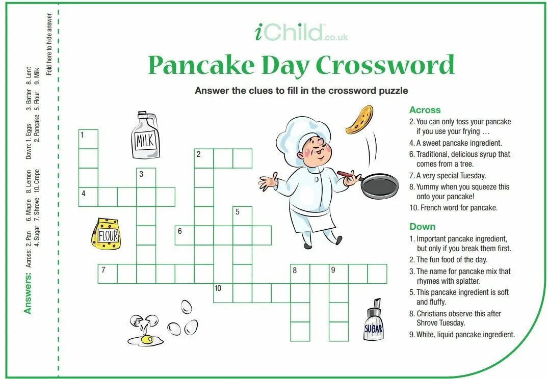 Pancakes worksheets for kids