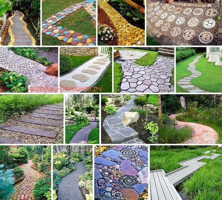 Our Garden Path: Garden Path=Garden Walk Garden paths, Stepping stones, Flea mar