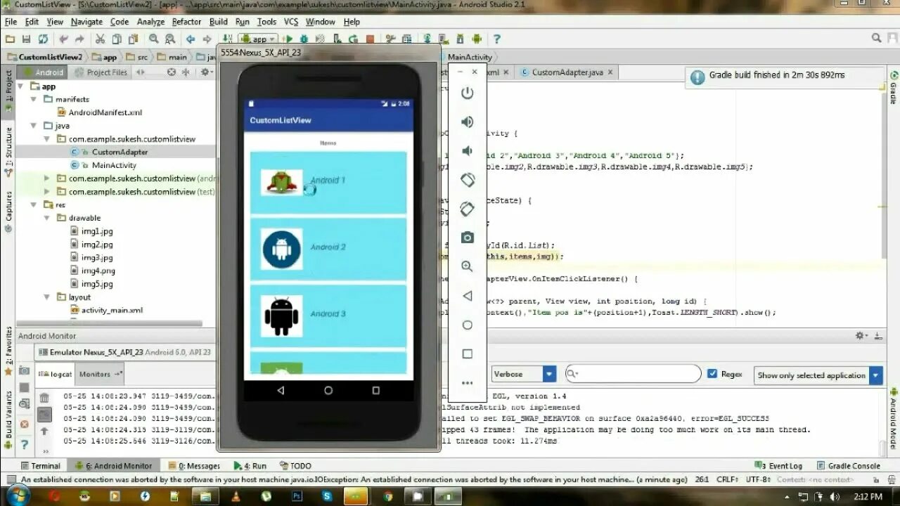 Список в android studio. Listview android studio. custom listview android studio. адаптер android studio. android kotlin listview.