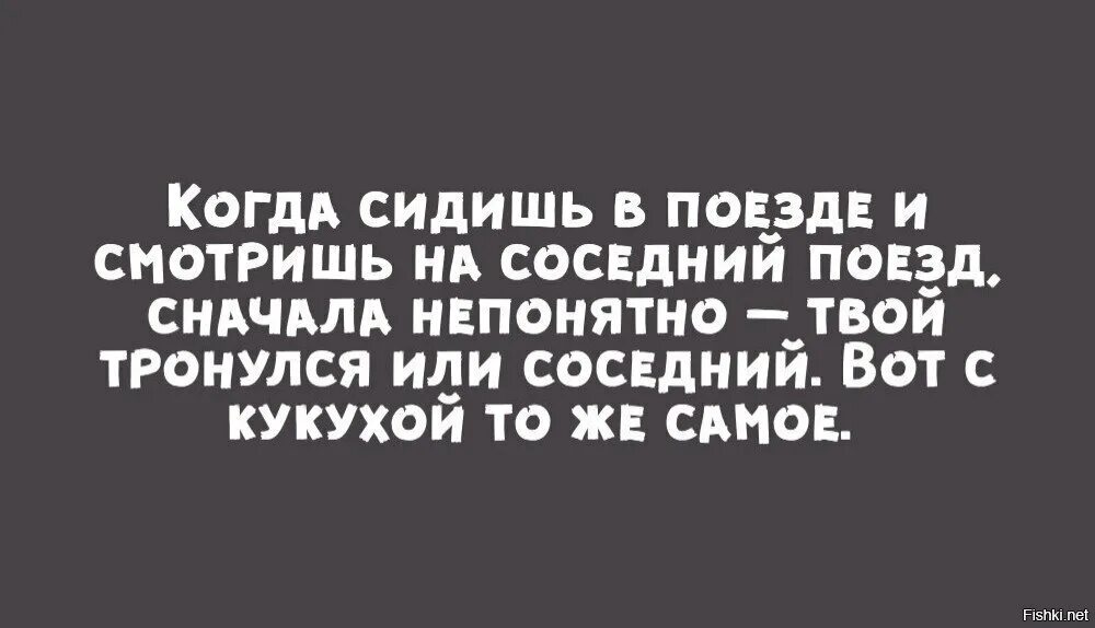 Вот с кукухой тоже самое поезд. Вот с кукухой тоже самое. Твой поезд тронулся или соседний. Вот и с кукухой также.