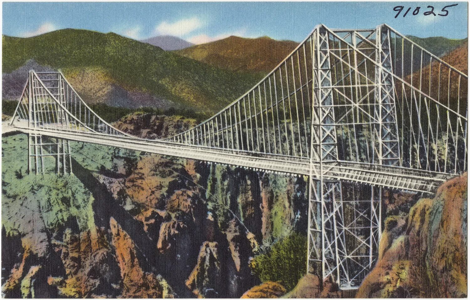 Over the city. Мост роял гордж. египет пирамиды висячие мосты рам. go over the suspension bridge. triborough bridge postcard 1930.