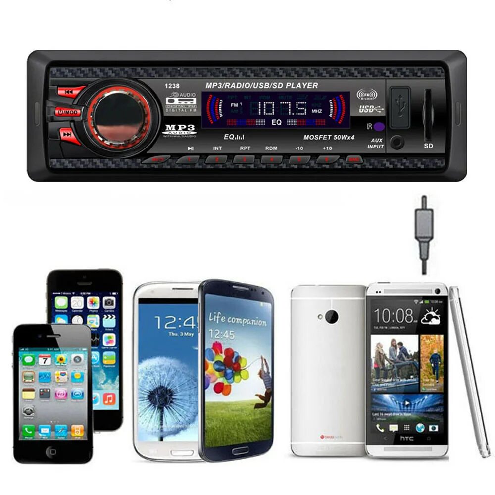 Автомобиль плеер. Магнитола fm SD USB Player 50wx4. Bluetooth USB SD aux fm. Bluetooth автомобильный радиоприемник, стерео mp3-плеер,. Аудио ресивер mp3-плеер с Bluetooth.