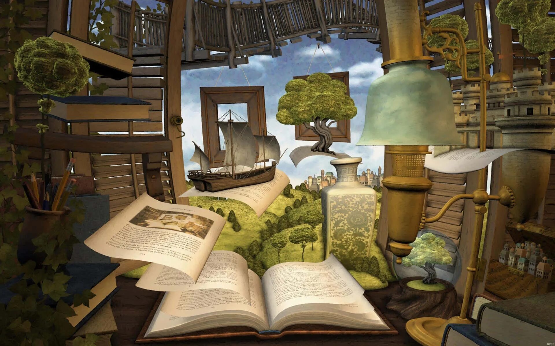 Fantasy worlds электронная библиотека. Яцек Йерка дерево. Сказочная библиотека. Книга сказочный мир. Иллюстрации к книгам.