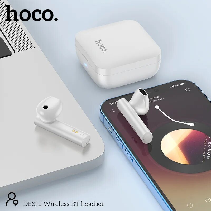 Hoco tws bluetooth. Hoco des12 TWS. Наушники Hoco des12. Наушники беспроводные Hoco des 12. Беспроводные наушники Hoco des12 Bluetooth White.