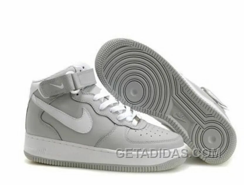 Найк АИР Форс 1 женские серые. Найк АИР Форс бело серые. Nike Air Force 1 Mid 07 White. Кроссовки найк АИР Форс серые.