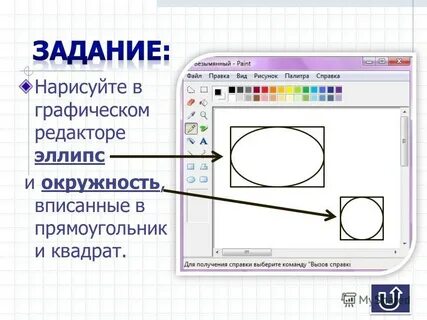 Как нарисовать круг в paint