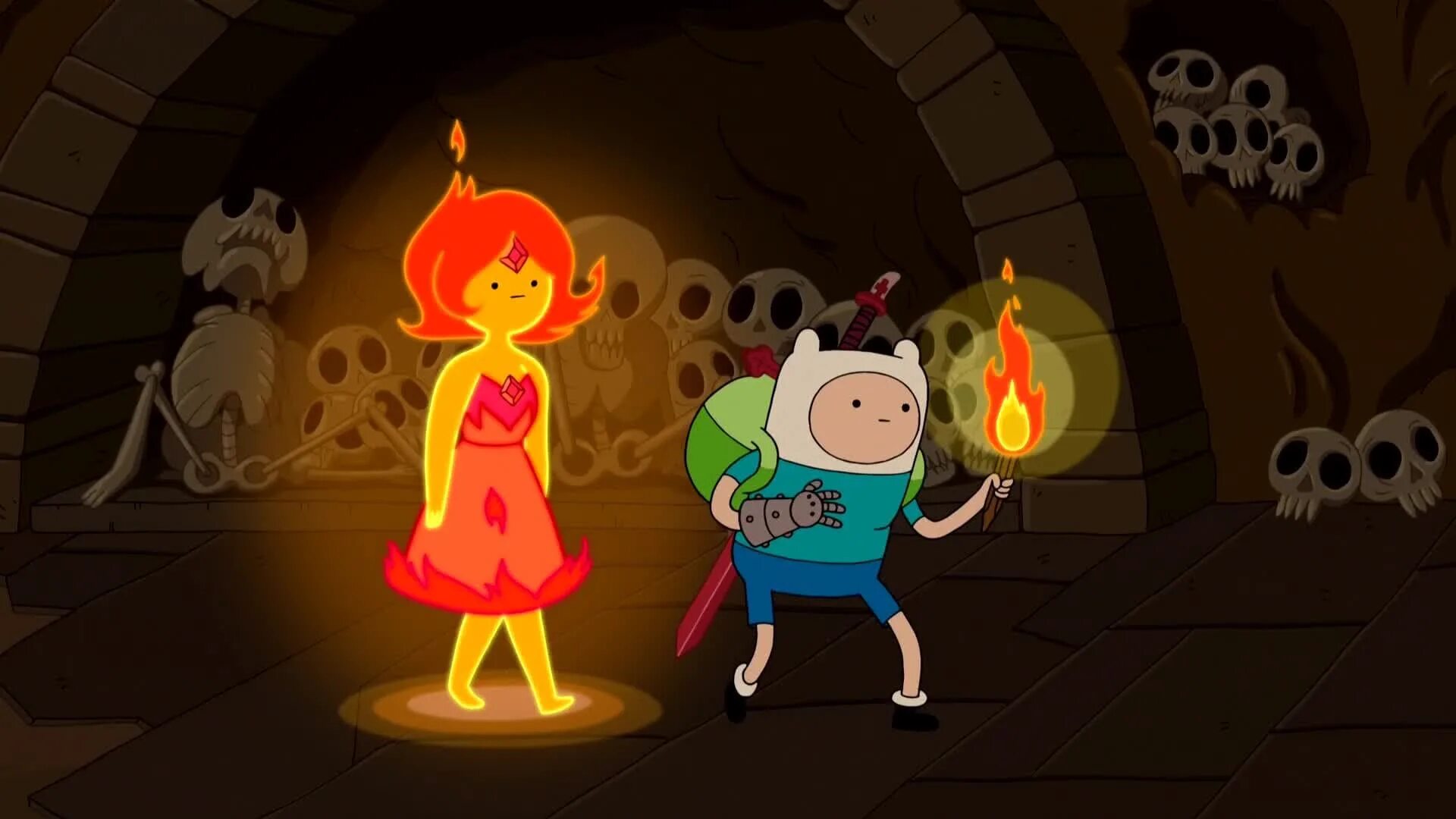 Подземелье костей Adventure time. Время приключений Огненная принцесса.