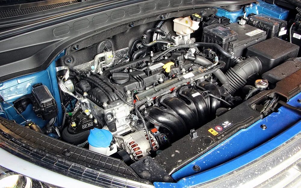 Двигатель хендай элантра купить. Двигатель Крета 1.6. Hyundai Creta двигатель 1.6. Хендай Крета 2.0 моторный отсек.