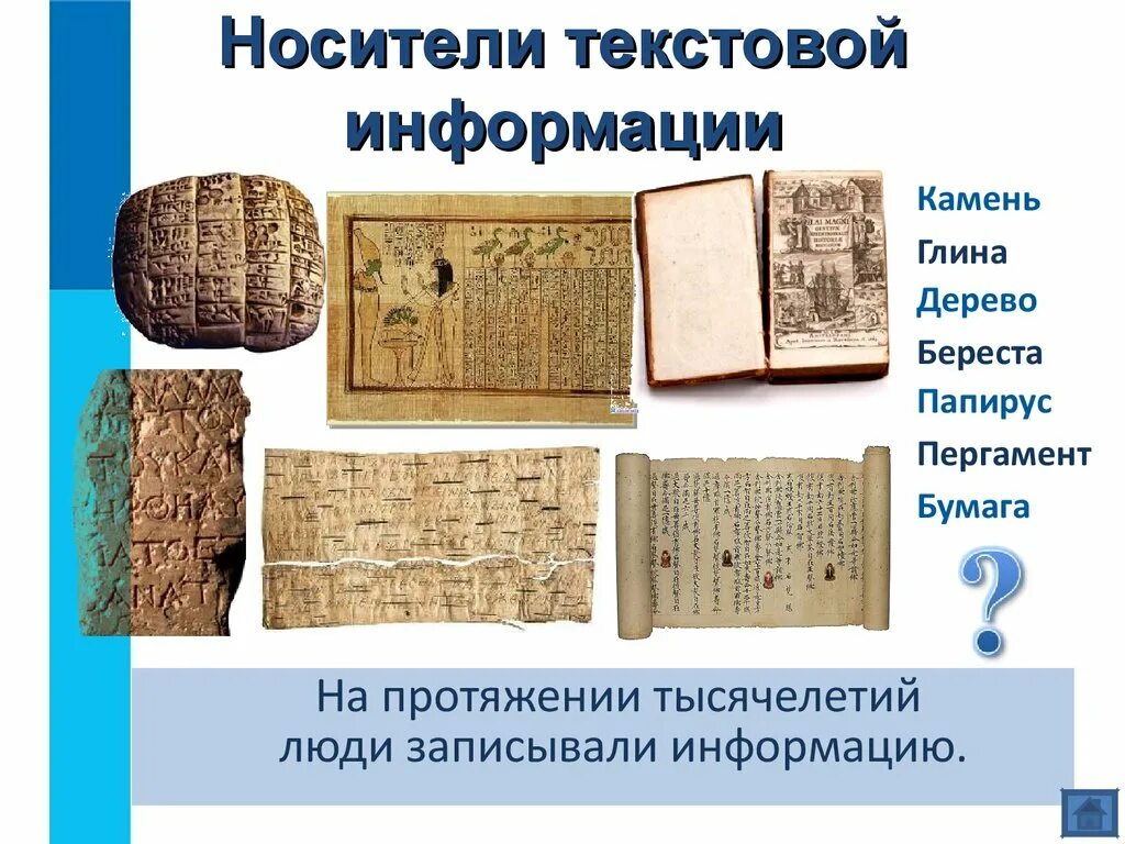 Бумага является носителем информации. Носители текстовой информации. носитель информации камень бумага. папирус носитель информации. текстовая информация.