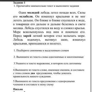 Составить 2 предложения с однозначными словами