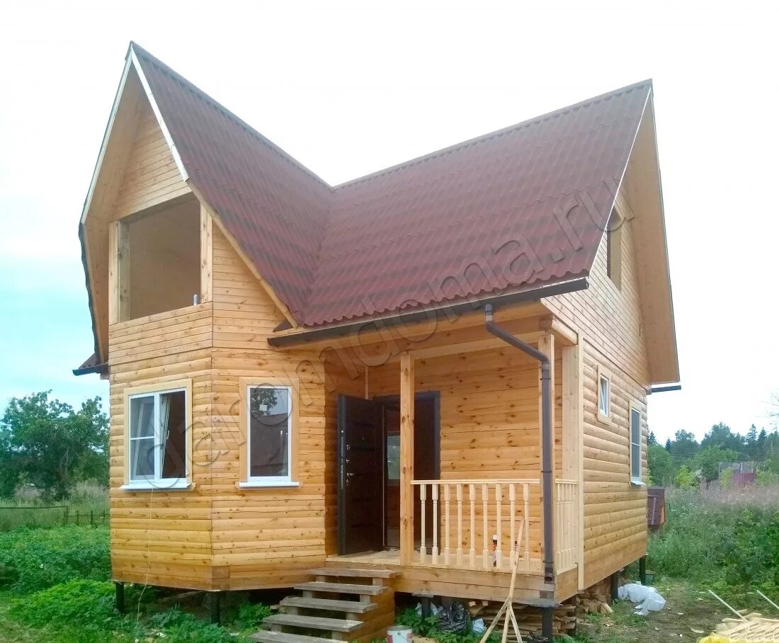 Строительство пестово под ключ проекты Дом из бруса 8х8 Д-129 71 м2 проект, фото и цены на строительство