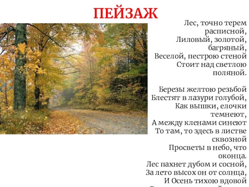 Лес точно терем расписной 3 класс. Лес точно терем расписной 3 класс
