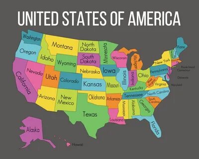 Название всех штатов сша
