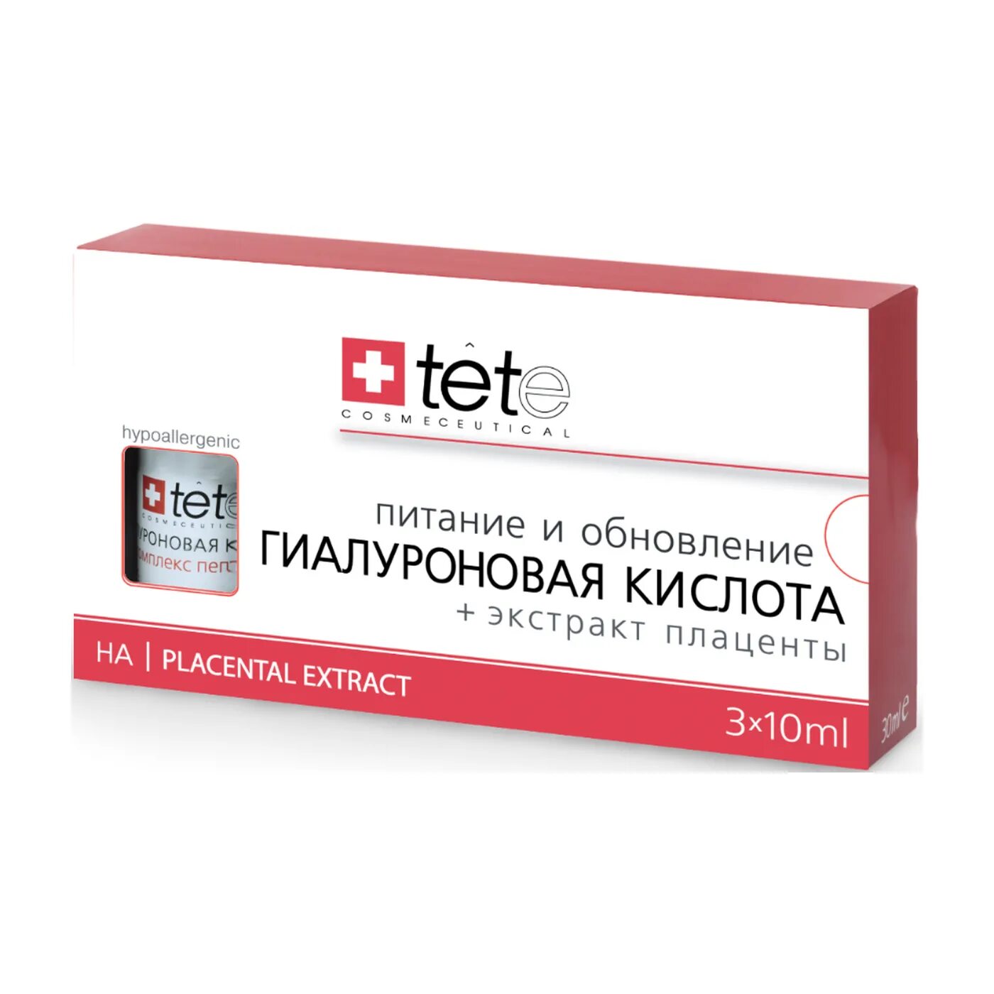 Что такое гиалурон. Гиалуроновая кислота tete 3х10 мл. tete cosmeceutical hyaluronic acid + placental extract 3*10 мл. tete cosmeceutical hyaluronic acid and anticouperose serum средство для лица гиалуроновая кислота + антикуперозный комплекс. +tete швейцария гиалуроновая кислота.