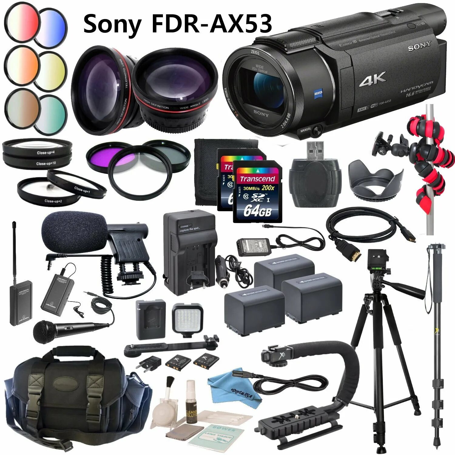 Аксессуары сони. Sony FDR-ax53. Видеокамера Sony FDR-ax53. Handycam Sony FDR-ax53.