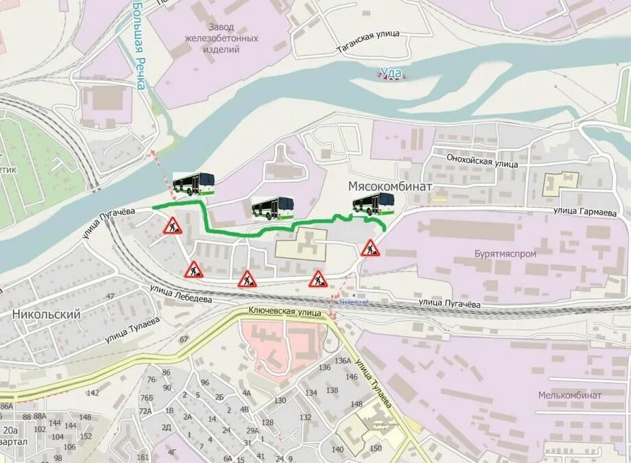 Закрытие дорог в башкирии для грузового транспорта. Дорога на мясокомбинат. Карта Улан-Удэ с улицами. Улица Пугачева Улан-Удэ на карте. Город Улан Удэ улица Пугачева мясокомбинат карта.